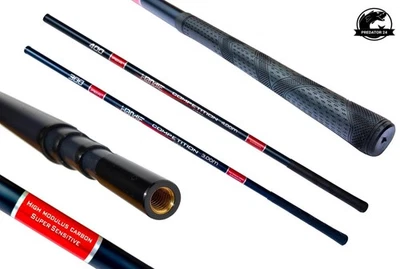 PRO FL Kescherstab 3m 4m teleskopierbar Kescherstange Karpfenkescher Kescherstock