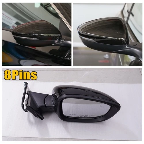 Right Power Mirror w/ Heated Signal Blind Spot Black  Honda Accord 2018~2022