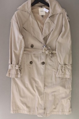   Esprit Trenchcoat Regular Mantel für Damen Gr. 42, L mit Gürtel creme  