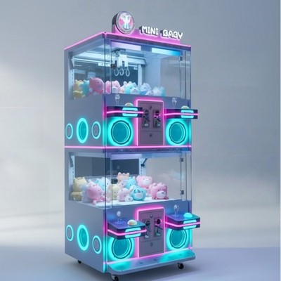 Greifautomat Arcade-Spiel mit Licht und Sound in Blau und Rosa Mit 1500 coin DE