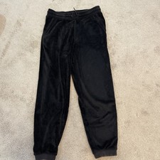 Athleta Girls Black Velour Joggers Size 14 XL