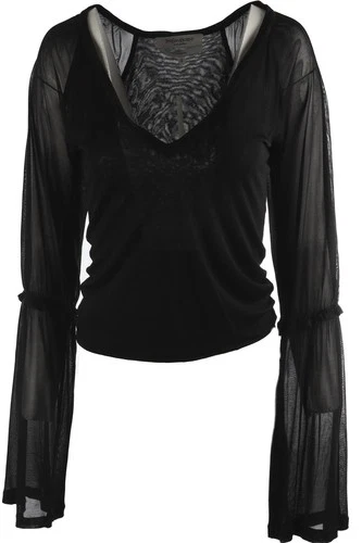 YVES SAINT LAURENT RIVE GAUCHE BLACK SILK TOP SMALL