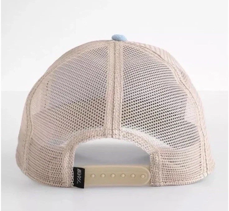 Goorin Bros Denim Cash Vaca Camionero Sombrero Snapback Gorra Blanco Tostado Talla Única Nuevo Foto 2 de 4