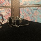 Native Jeweler COIN Silver (.900) & Genuine Polished BLACK ONYX Bracelet — photo 3