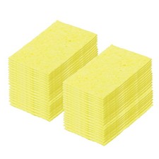 40Stk L&ouml;tschwamm 5 x 3,5 cm Rechteckige gelbe Reinigungspads Ersatz f&uuml;r L&ouml;tkolbe