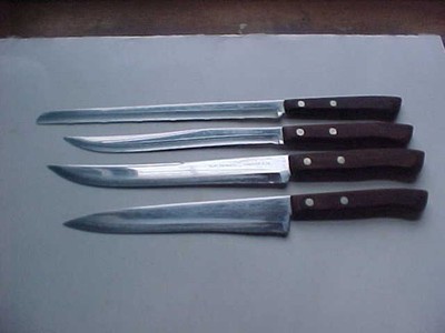 Vintage Flint USA Stainless Vanadium Kitchen Knives Lot of 4