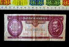 ( USA  ) , Hungary  Banknote , 100 Forint , Year : 1992  .