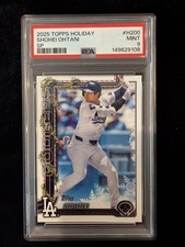 2025 Topps Holiday Shohei Ohtani SP Image Variation PSA 9 #H200 Dodgers GOAT