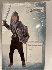 Fun costumes Black knight Children s Costume With Hood Tunic Belt And Shield