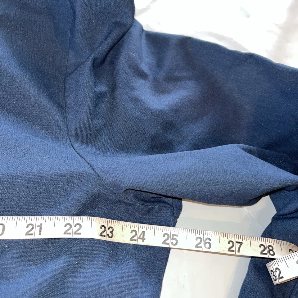 Red Kap BLUE LAB COAT Men Size 46 Regular Button Front Collared Long Sleeve USA - Image 4 of 4