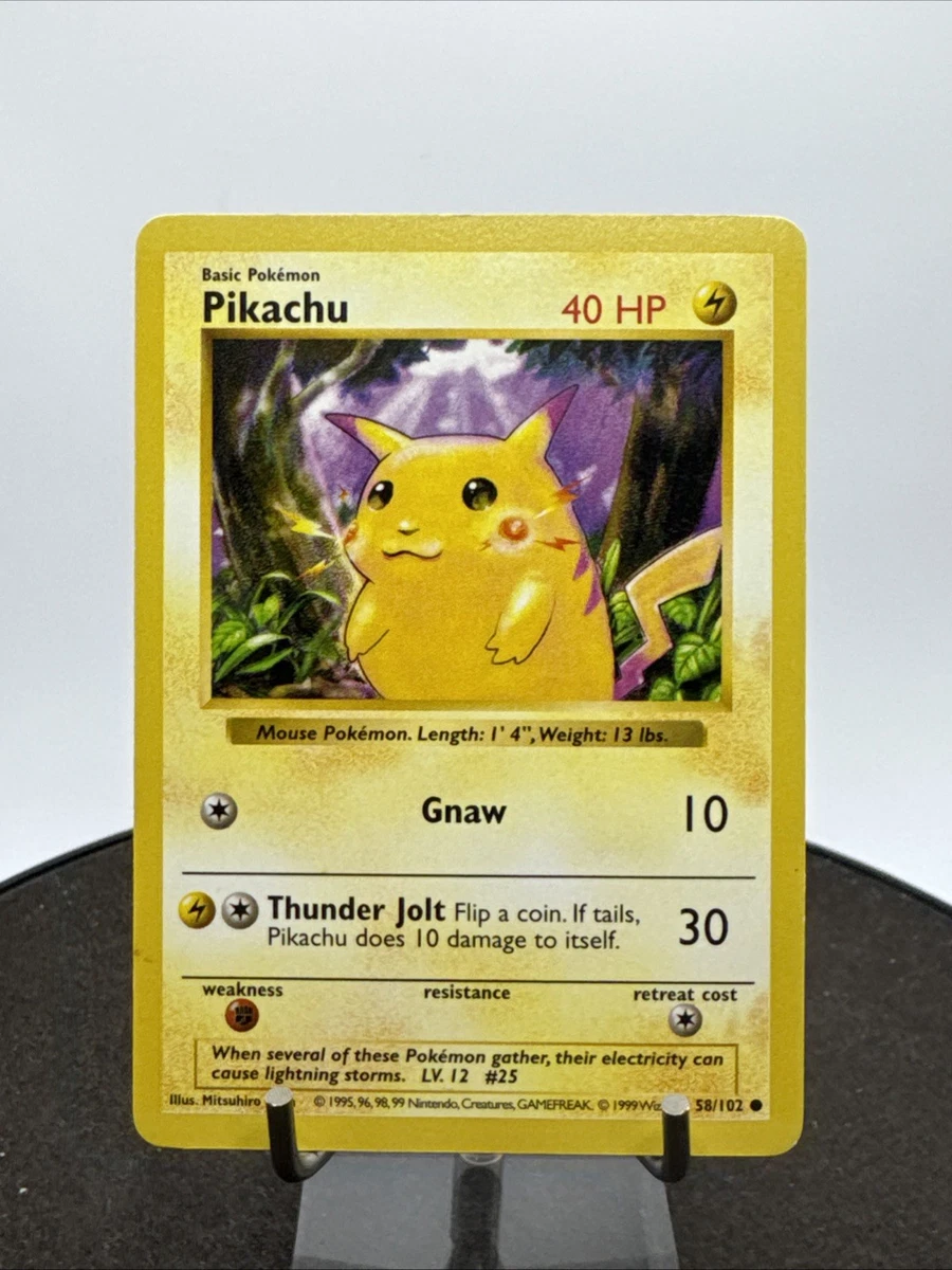 Pikachu Pokémon TCG Shadowless Individual Collectible Card Game