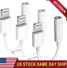 3x For iPhone Headphone lot Adapter Jack 8Pin to 3.5mm Aux Cord Dongle Converter