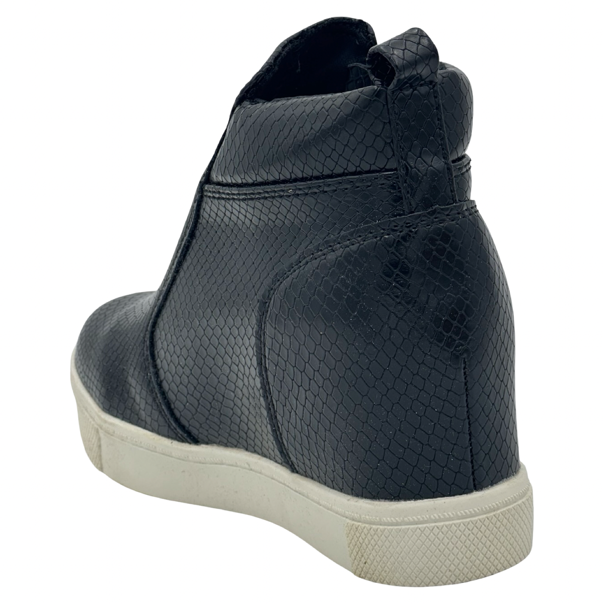 Steve Madden Jwinny Black Wedge Sneakers Heels- Heel Boot 3255