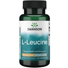 Swanson Ajipure L-Leucine, Pharmaceutical Grade 500 mg 60 Veggie Capsules