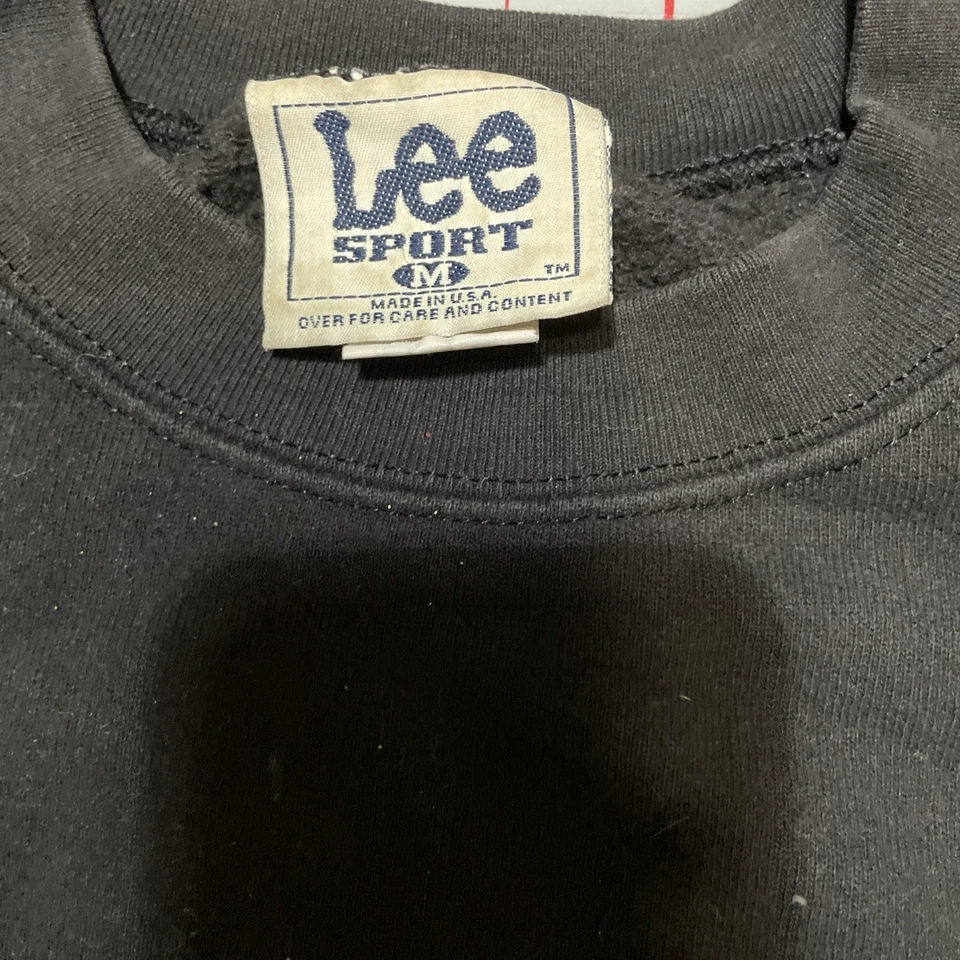 Черная толстовка Lee винтажная тяжелая молодежная M 1990-е Y2K корабль пришельцев - Изображение 2 из 4