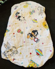 Vintage Baby Looney Tunes Fitted Crib Sheet Tweety Sylvester Bugs Bunny