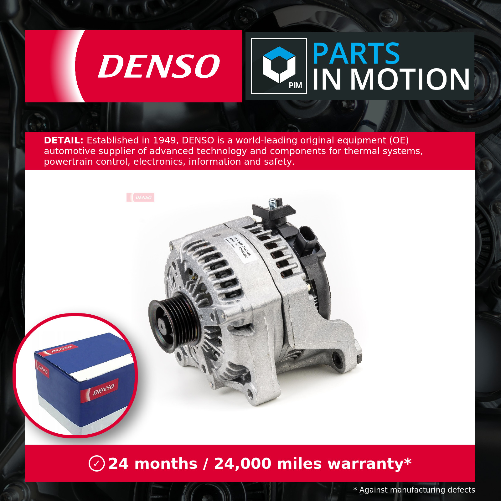 Alternator fits BMW X5 F15 2.0D 15 to 18 B47D20B Denso 12317646814 12317646815