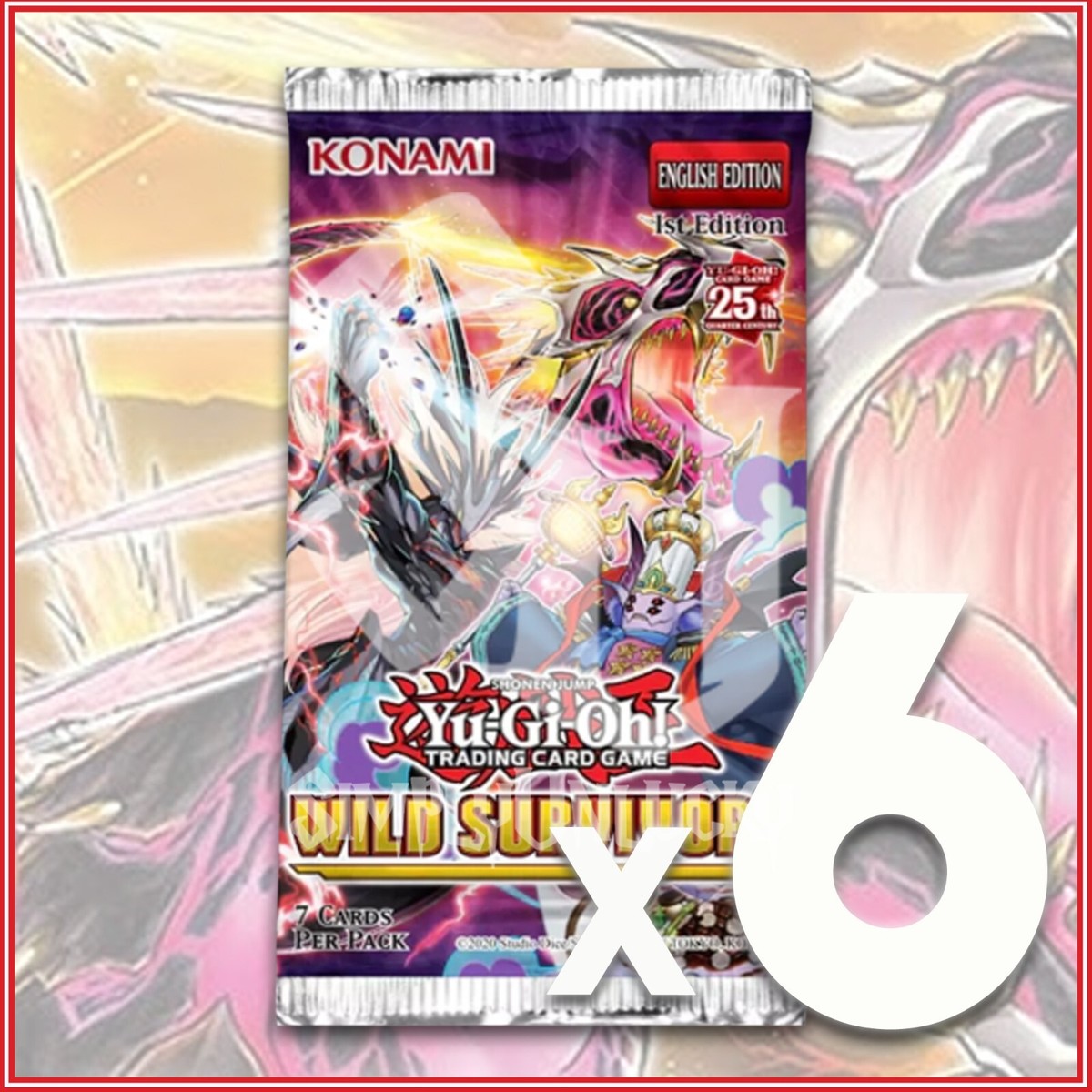 YuGiOh WILD SURVIVORS 6 PACKS BUNDLE (42 Cards) WISU🔥