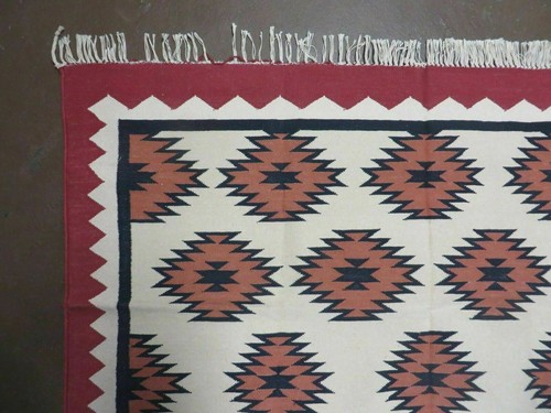 5' X 8' Hand Woven Wool Rug Contemporary Kilim Dhurrie Modern Oriental Area Rug - Picture 6 of 12