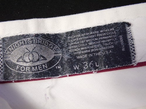 USA Vintage Knightsbridge Shorts Mens 36 White Poly/Cotton Hook Waist Zip E25 - Picture 3 of 6