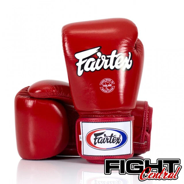 Fairtex Universal Leder Boxhandschuhe - Rot - GRATIS P&P - Muay Thai, MMA