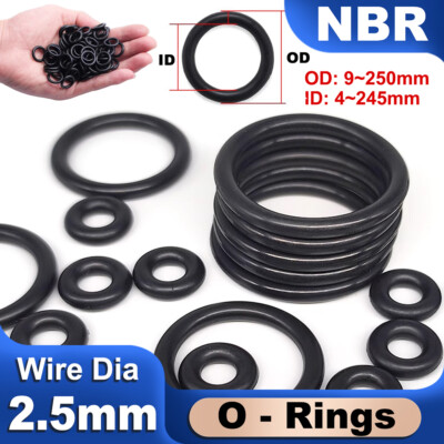 Metric Nitrile Rubber O Ring NBR Seals 2.5mm Cross Section Oil Resistant Seals