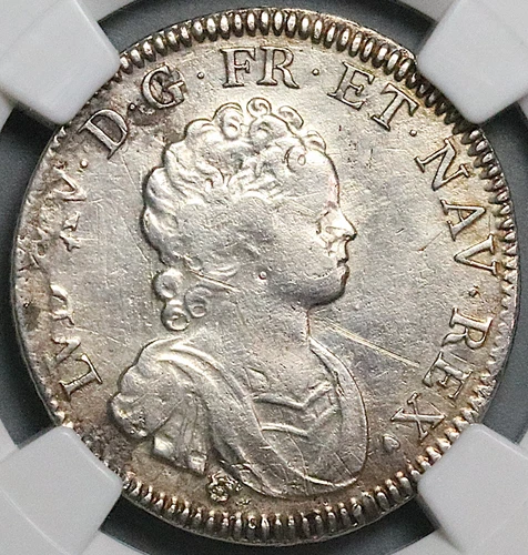 1716-G NGC XF France Louis XV 1/4 Ecu Poitiers Mint Coin POP 1/0 (24021301C)