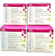 4 andalou 1000 roses soothing sleeping mask sensitive 1.7oz scuffed box