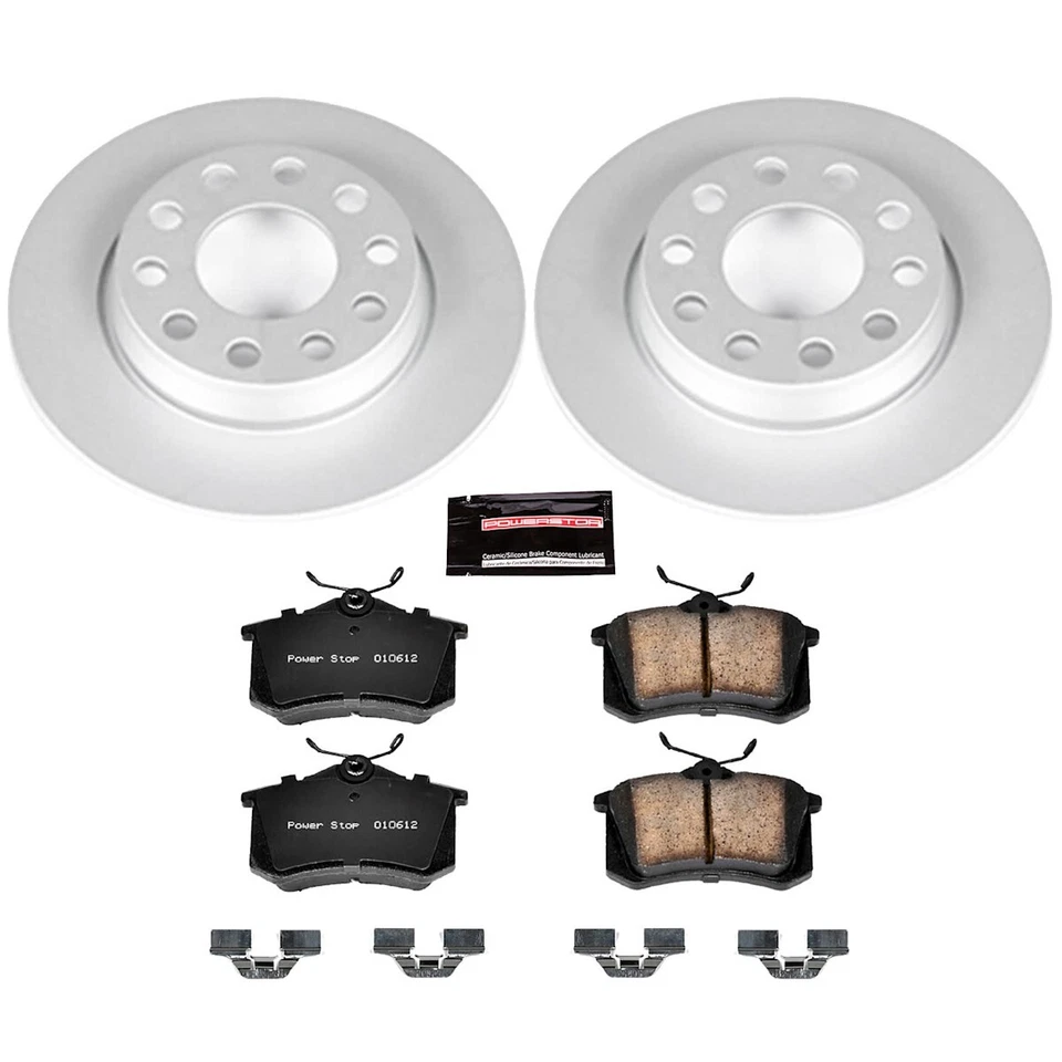 Juego de 2 ruedas CRK3109 Powerstop disco de freno y kits de pastillas traseras para Audi A4 Quattro Foto 3 de 3