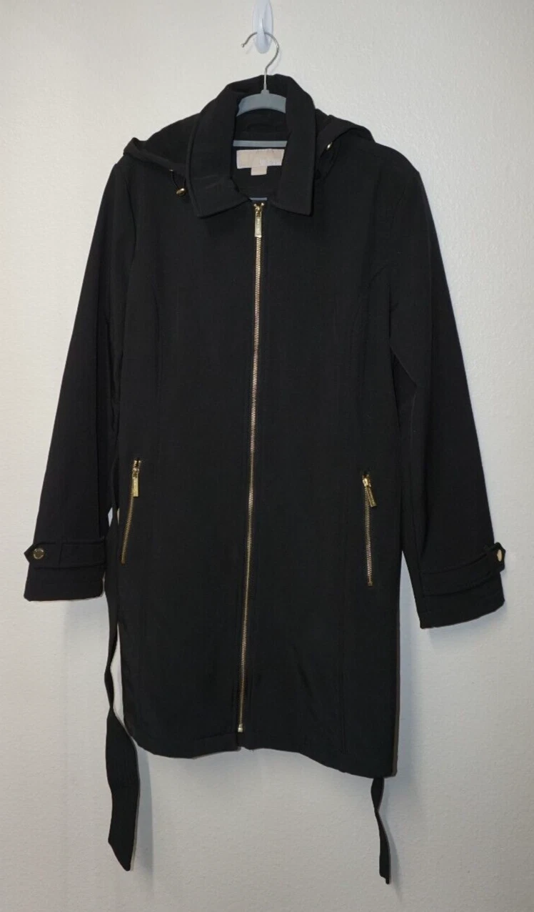Cappotto donna Michael Michael Kors nero con zip taglia L
