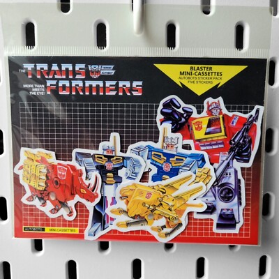 G1 Transformers Blaster Mini-Cassettes Sticker pack 5 pieces RARE !!