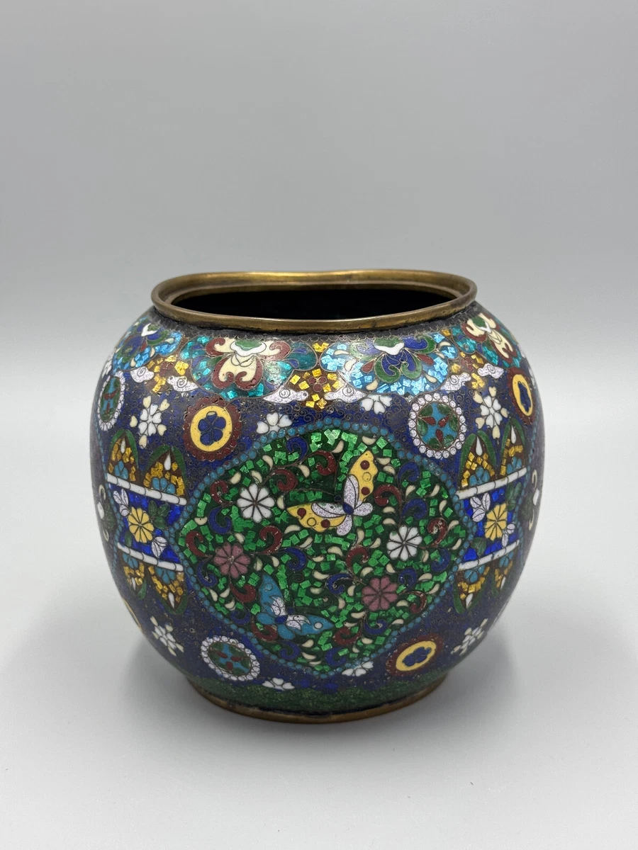 古董原始景泰蓝古董中国盆| eBay