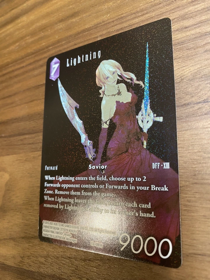Final Fantasy TCG Lightning 13-081H Crystal Radiance Full Art Foil FFTCG - Image 2 of 4