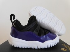 Nike Air Jordan 11 Retro Little Flex Td Black-White-Purple Sz 5c BQ7102-005