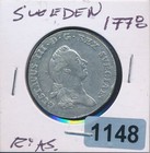 Sweden - 1778 Riksdaler - Silver Bold Strike - #1148