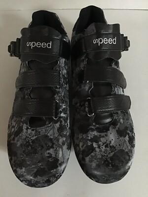 Men\'s Camo‎ Cycling Shoes sz 12 (46) Speed Indoor Cycling Shoes men EU Sz 46 Us Sz 12 Black/grey  main image 4