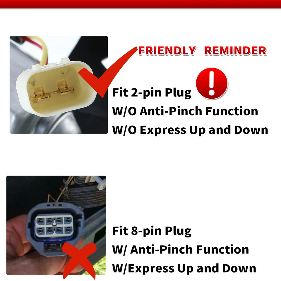 Par de reguladores de ventana eléctrica delanteros con motor para Ford Expedition Lincoln Navigator Foto 2 de 4