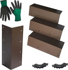 4 pack CAVLBOSCH Raised Garden Bed Brackets 10"-15" Corner, Brackets with Gloves