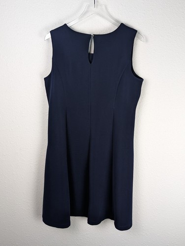 INC Damen ärmelloses Kleid 0x Fit & Flare dunkelblau Büro - Bild 2 von 9