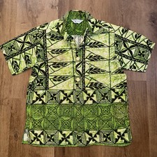 JCPenney Hawaiian Shirt Barkcloth Cotton Vintage Surf USA Hippie 70s Mens Medium