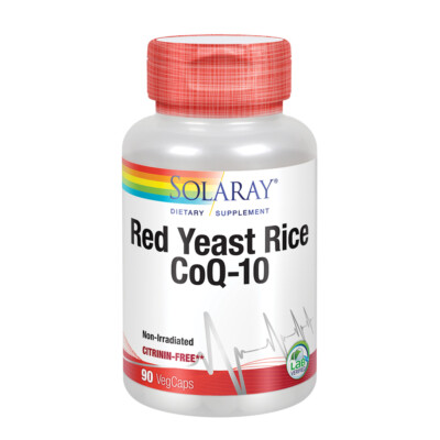 Solaray Red Yeast Rice Plus CoQ-10 | With Niacin for Added Cardiovascular