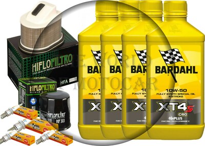 INSPEKTIONSSET BARDAHL XT4-S 10W50 ÖLFILTER LUFT ZÜNDKERZEN KAWASAKI Z 750 07/10