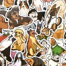 5-50 pcs Dog Stickers, Cute Animal Stickers, Dog Paw Vinyl Laptop Phone Decals