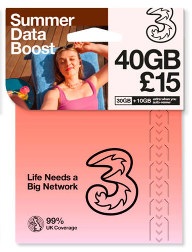 £10 CREDIT Three UK Network Supercharged Sim Card - PAY AS YOU GO - NO CONTRACT - 第 4/10 張圖片