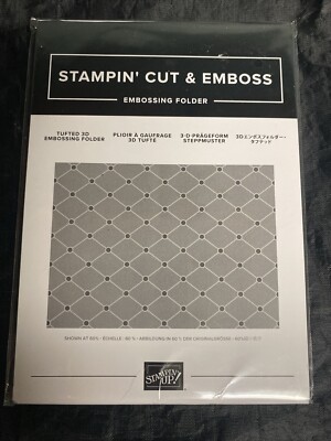 Stampin Up! Tufted Dynamic Embossing Folder Textured Big Shot Sizzix ...