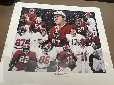 Alabama Crimson Tide Traditions 2 Legends Of Bama Football Large Print Rare