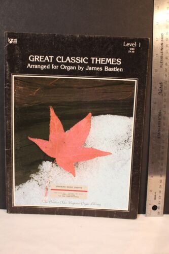 Great Classic Themes Arranged for Organ Level 1 James Bastien Songbook - Picture 1 of 9