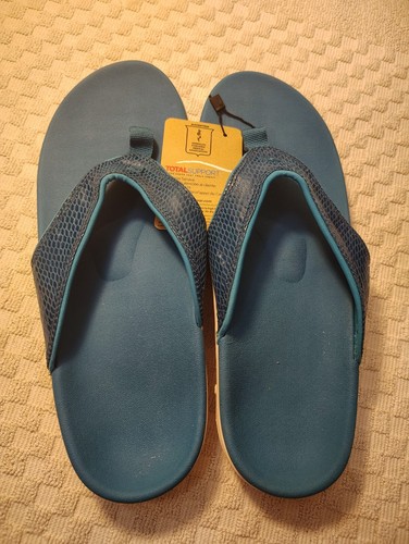 total support sandal thong flip flop orthotic therapeutic blue arch supports