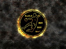 LED Schild Handball Ball Bälle Wurftechnik Buch Torwart Handballschuhe Tor Wurf