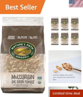 Organic Cereal, Multigrain Oat Bran, 32 Oz Bag Pack of 6